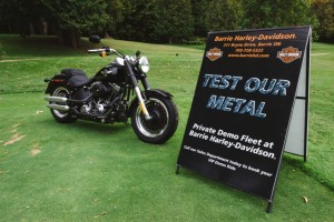 Barrie Harley Davidson provided the prize for the hole in one sponsored by Canada Brokerlink